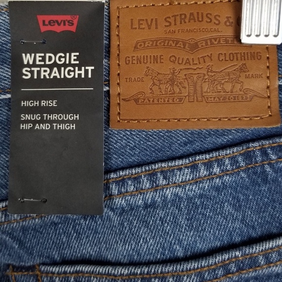 Levi's Wedgie Straight Jeans High Rise Button Fly - Picture 7 of 8